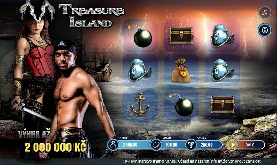 Výherní los Treasure Island od Korunky