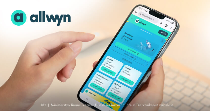 Vsaďte si loterii Euromiliony u&nbsp;Allwynu online.