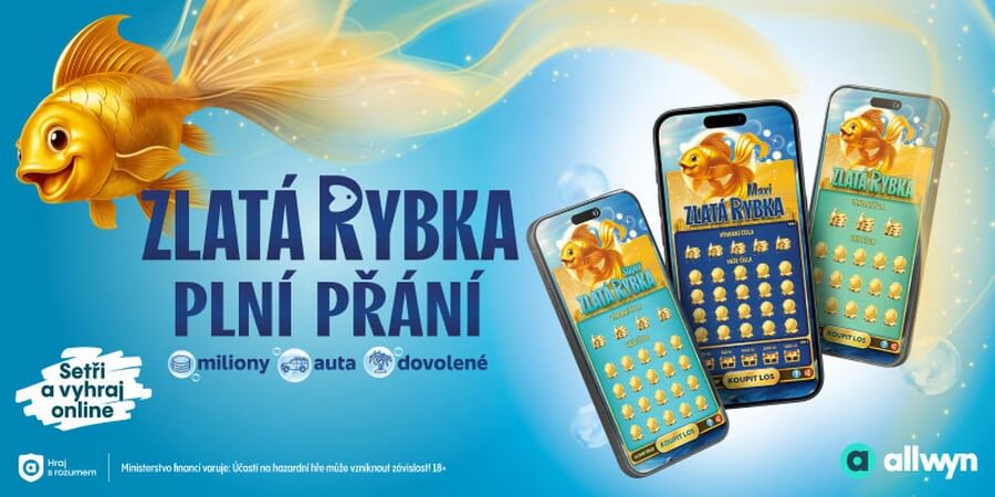 Bavte se stíráním online losů Zlatá rybka.