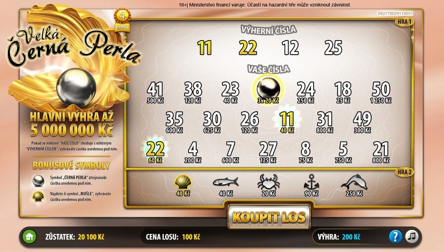 Velká Černá perla – setřete si online los...