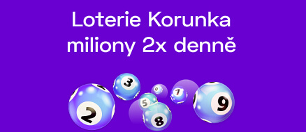 Loterie Korunka - hrajte 2x denně o 10 milionů