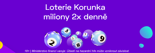 Loterie Korunka - hrajte 2x denně o 10 milionů