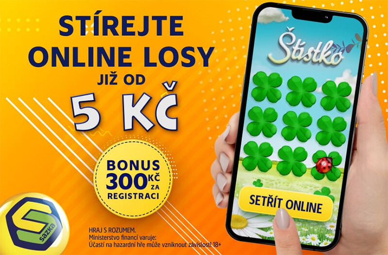 Stírejte online losy u Sazky.