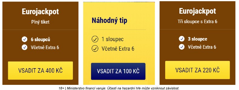 Eurojackpot cena - vsaďte si co nejvýhodněji.