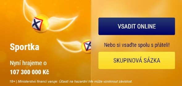 Vsaďte si Sportku online z mobilu