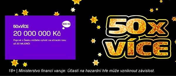 Stírací Korunka los 50X VÍCE