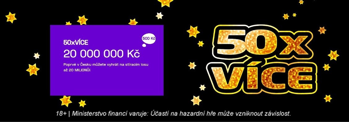 Stírací Korunka los 50X VÍCE