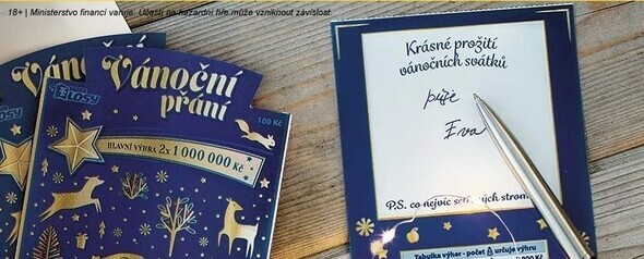 stírací los Vánoční přání