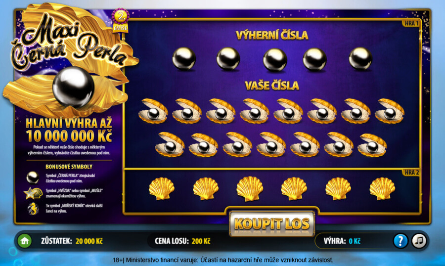 Pobavte se s&nbsp;online losem Maxi Černá perla.