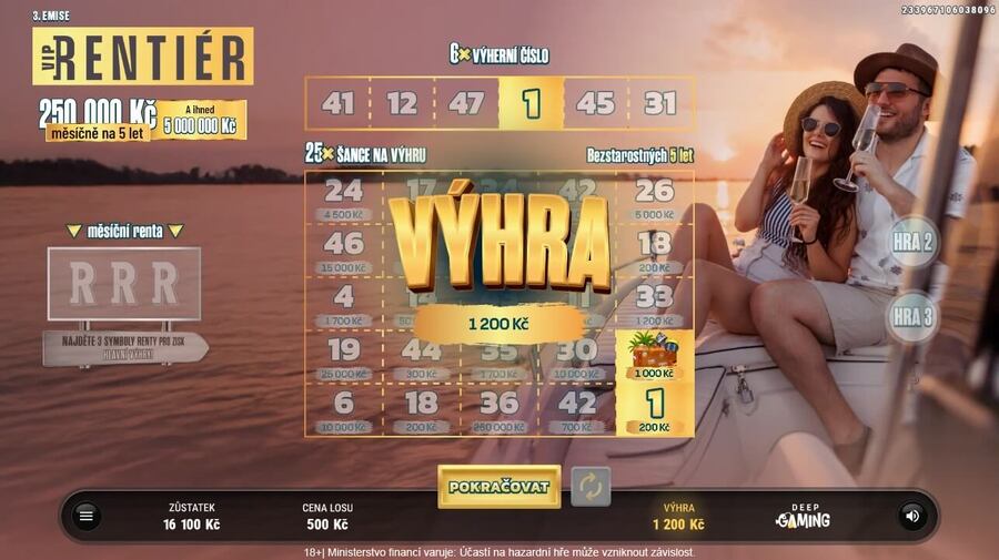 Výhra v&nbsp;losu VIP Rentiér.
