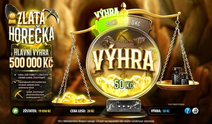 Online los vyobrazuje výhry prostřednictvím zlata na vahách.