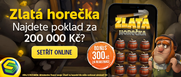 Setřete si poklad v online losu Zlatá horečka.