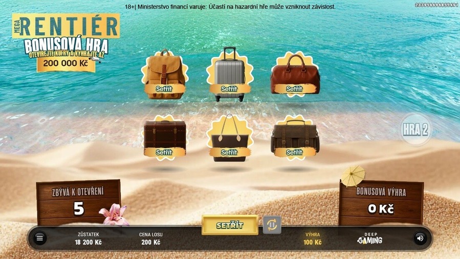 Mega Rentiér - bonusová hra.
