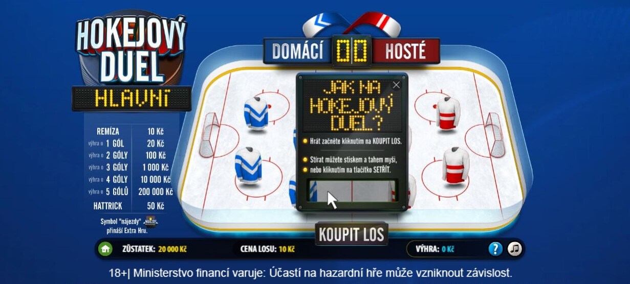 Sazka online los Hokejový duel