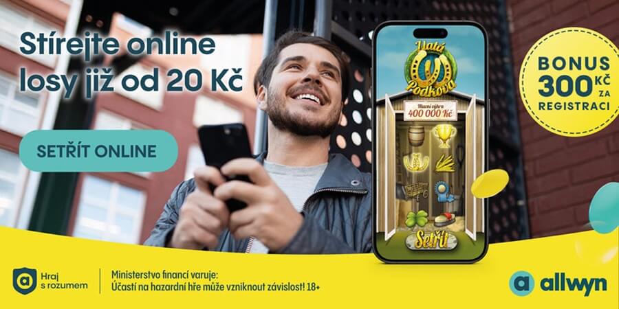 Stírejte losy u&nbsp;Allwynu třeba už od 20&nbsp;Kč.