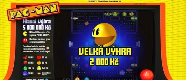 Nezapomeňte si při stírání online losu PAC-MAN zapnout i doprovodné zvuky.