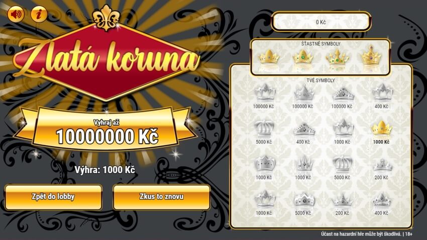 Online los Zlatá koruna od Fortuny nabízí výhru až 10 milionů korun. Zkusíte své štěstí?