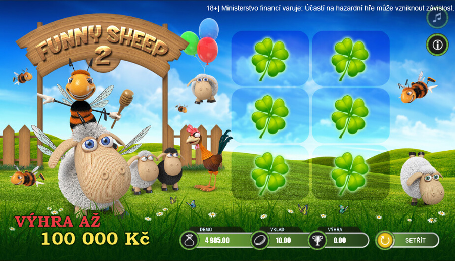 Recenze Korunka losu Funny Sheep 2 s výhrou až 100 000 Kč