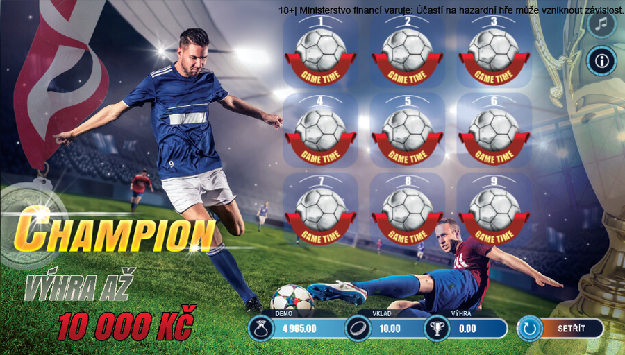 Champion – fotbalový online stírací los od Korunky