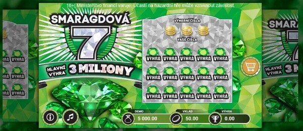 Online los Smaragdová 7 u Chance a Tipsportu