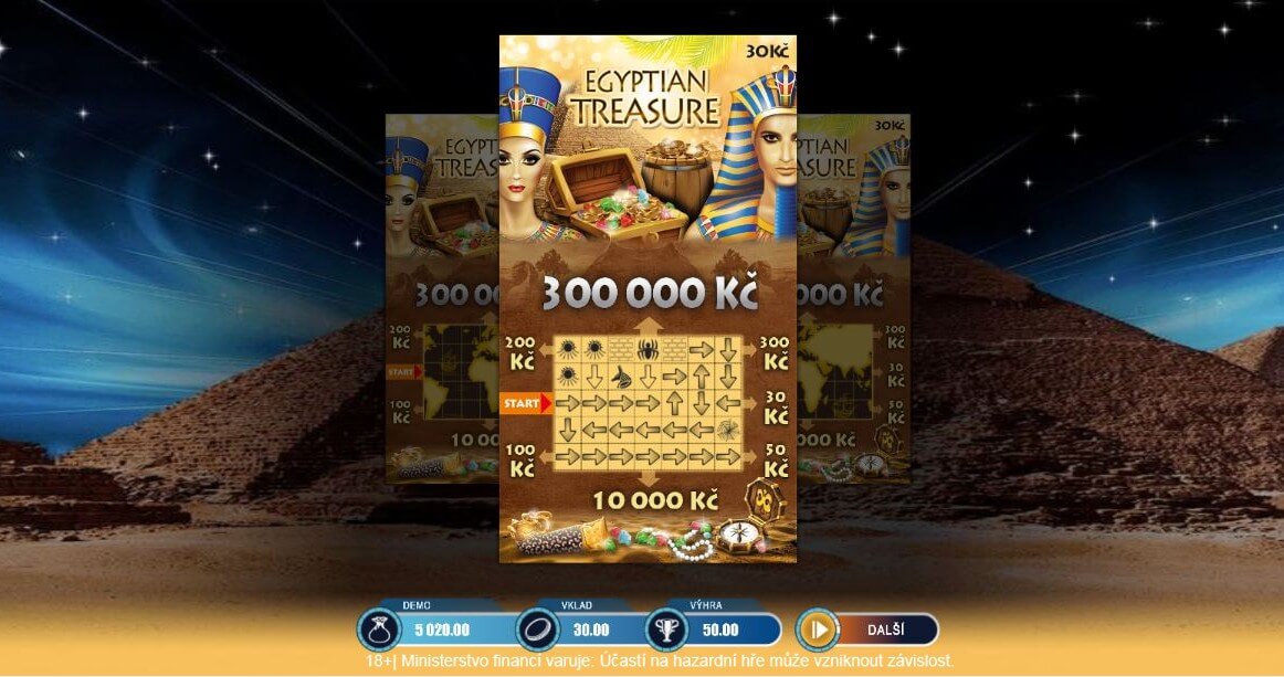 Korunka los Egyptian Treasure