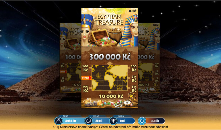 Egyptian Treasure – recenze e-losu v egyptském stylu
