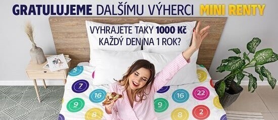 Los Mini Renta Sazka – vyhrajte denní rentu 1.000 Kč na celý rok