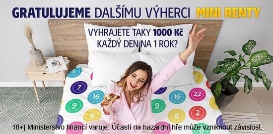 Los Mini Renta Sazka – vyhrajte denní rentu 1.000 Kč na celý rok