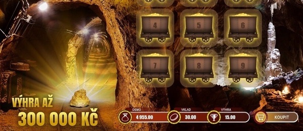 Online los Gold Mine nabízí hlavní výhru až 300 000 Kč.