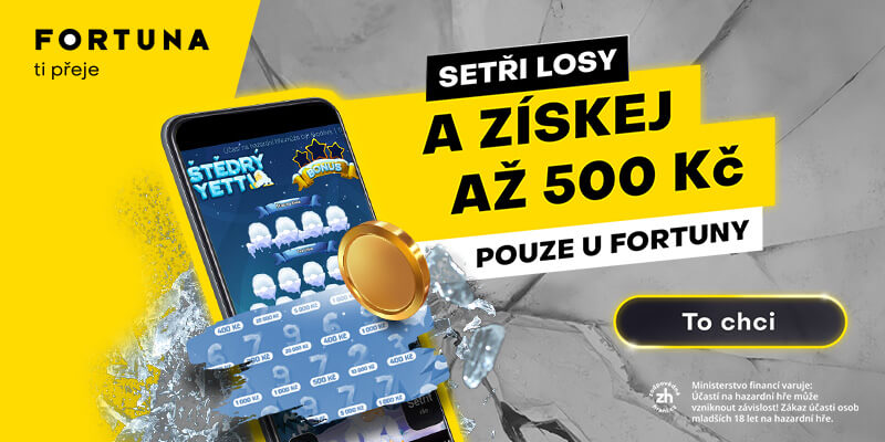 Získejte bonus až 500 Kč se zábavnými Fortuna online losy.