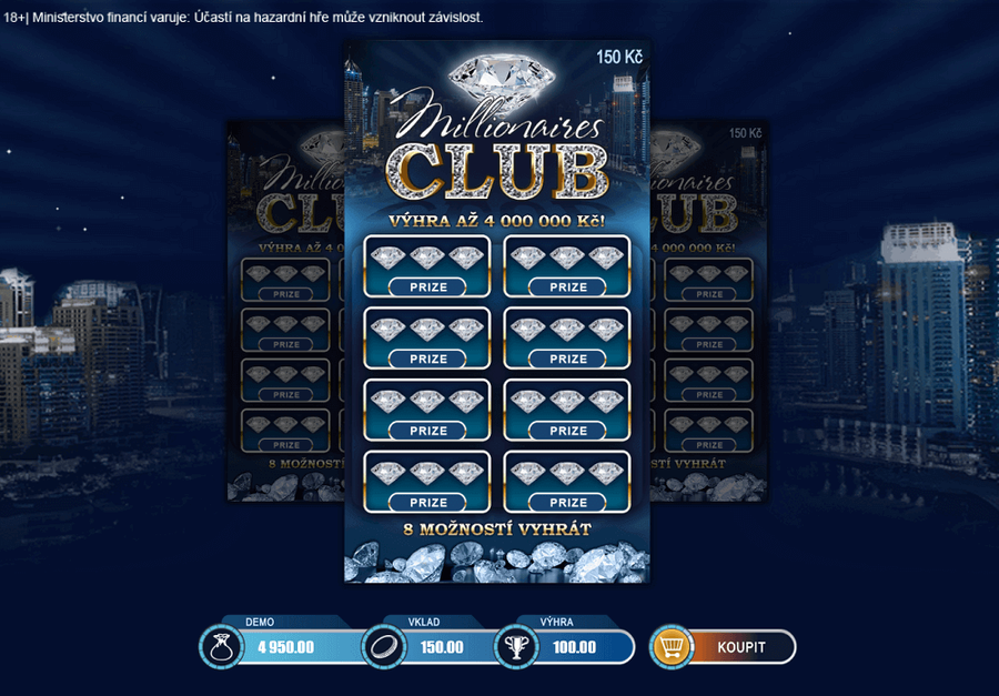 Online los Millionaires Club od Korunky – recenze