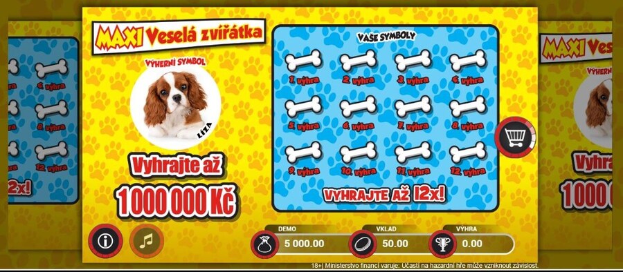 Online los Maxi veselá zvířátka od Korunky
