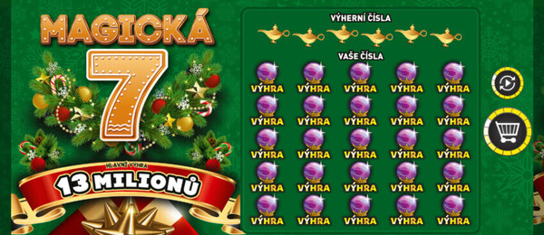 Stírejte vánoční los Magická 7 u Maxy