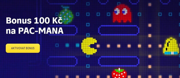 Aktivujte si bonus 100 Kč na online losy PAC-MAN.