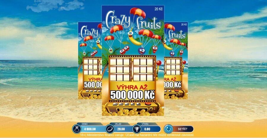 Bláznivý online los Crazy Fruits si můžete setřít u Maxy.
