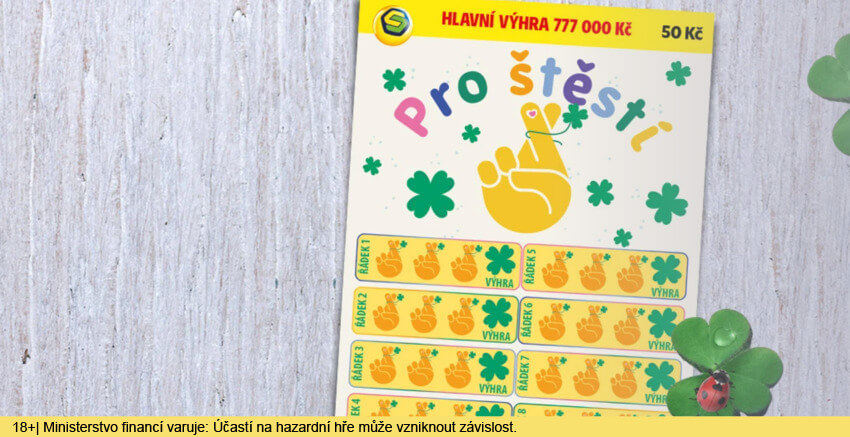 Stírací los Pro štěstí od Sazky