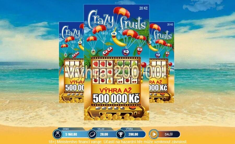 Banány najdete v online losu Crazy Fruits.