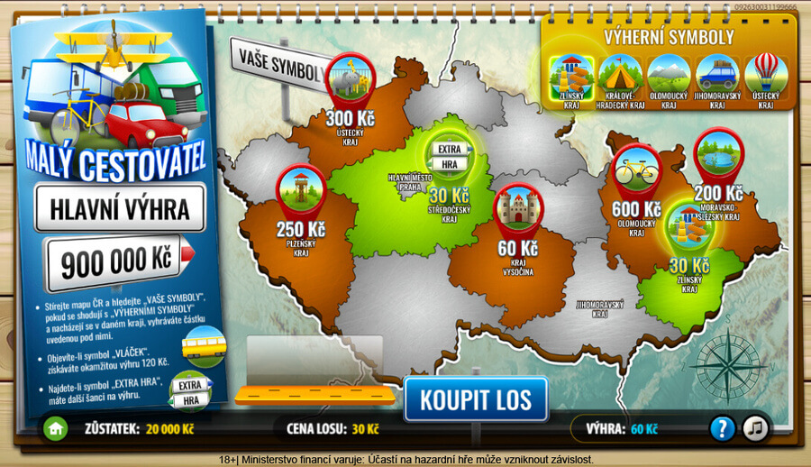 V online losu Malý cestovatel můžete vyhrát až 900 tisíc korun.