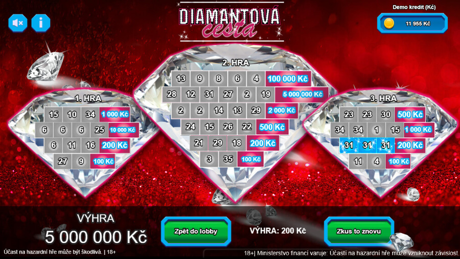 V losu Diamantová cesta můžete narazit na trefu až 5 milionů.