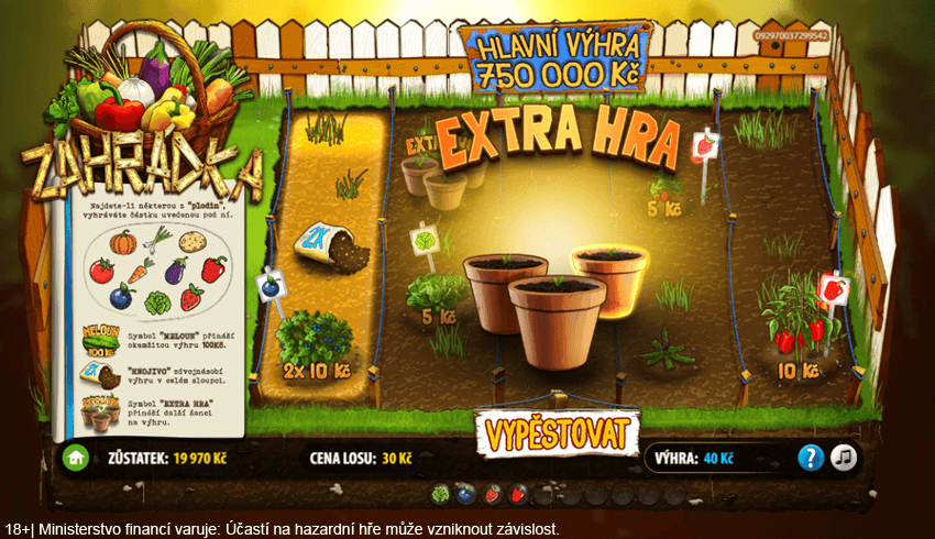 Extra hra na losu Zahrádka