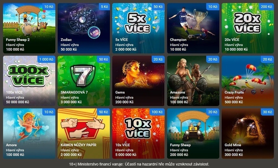 U Maxy můžete online setřít celou řadu zábavných losů s výhrami za až desítky milionů.