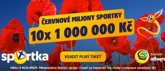 Vsaďte si dnes plný tiket Sportky online.