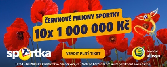 Vsaďte si dnes plný tiket Sportky online.