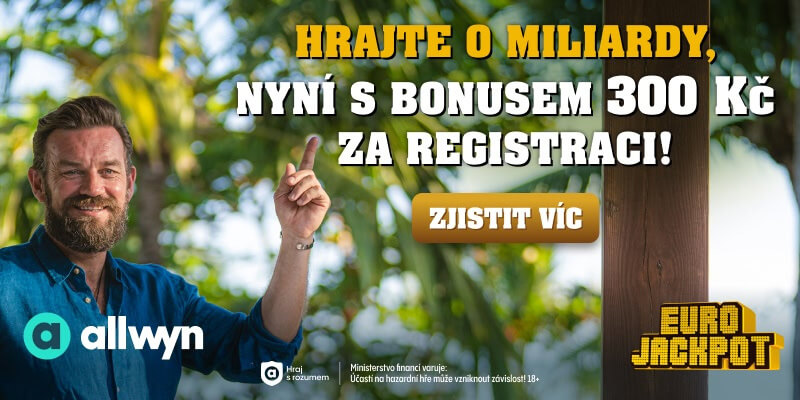 Vsaďte si loterii Eurojackpot online a&nbsp;získejte bonus 300&nbsp;Kč.