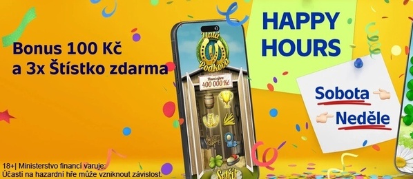 Pobavte se s online losy Sazka a získejte víkendový bonus 100 Kč a 3x los Štístko.