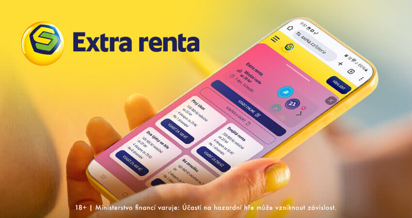 Vsaďte si Extra rentu u Sazky online a získejte peněžní bonus.
