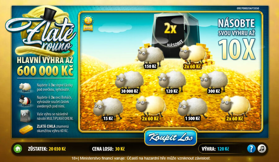 Výherní los od Sazky – Zlaté rouno