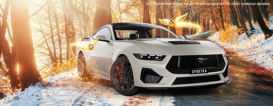 Dnes se losuje prémie Sportky - nadupaný Ford Mustang za 1,6 milionu.