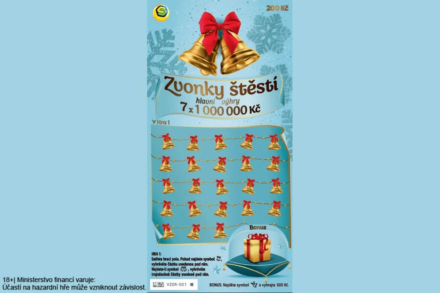 Vánoční stírací los Sazka – Zvonky štěstí