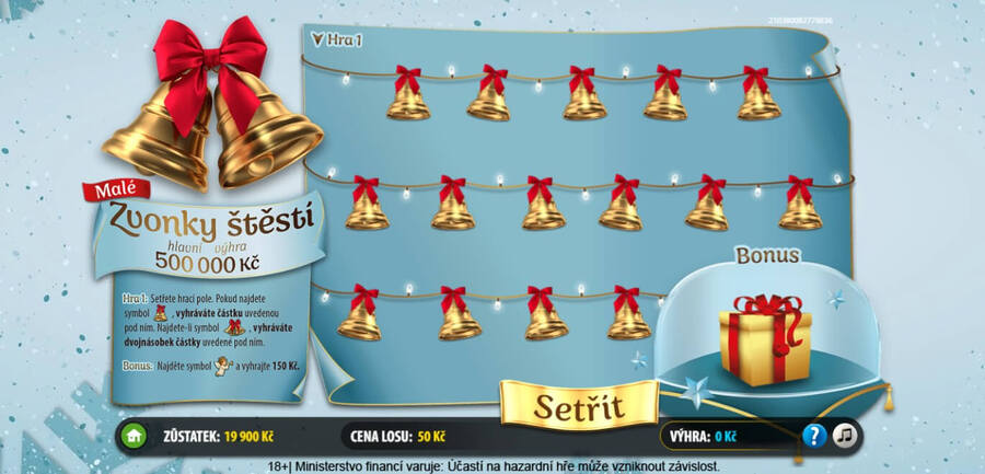 Online stírací los Malé zvonky štěstí